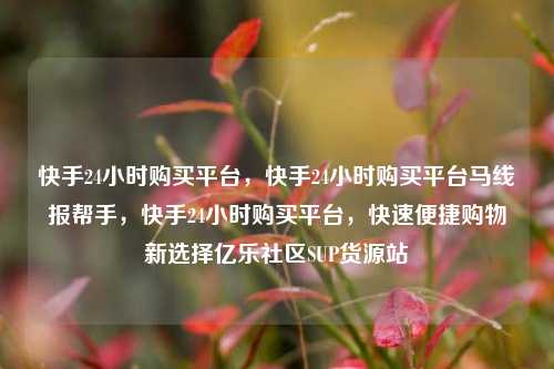 快手24小时购买平台，快手24小时购买平台马线报帮手	，快手24小时购买平台，快速便捷购物新选择亿乐社区SUP货源站  第1张