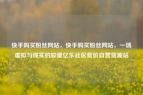 快手购买粉丝网站	，快手购买粉丝网站，一场虚拟与现实的较量亿乐社区低价自营货源站  第1张