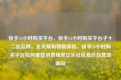 快手24小时购买平台	，快手24小时购买平台子十二出品网，全天候购物新体验，快手24小时购买平台如何重塑消费场景亿乐社区低价自营货源站  第1张